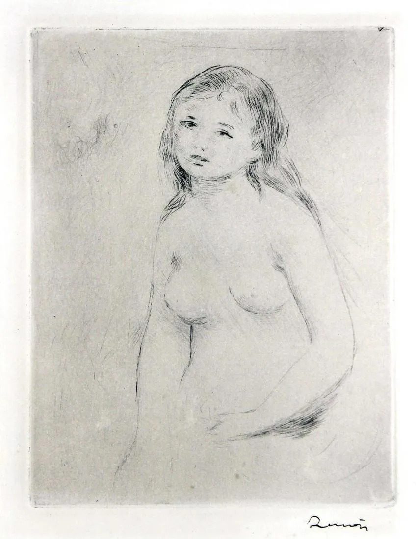 Pierre Auguste Renoir Etude Pour une Baigneuse