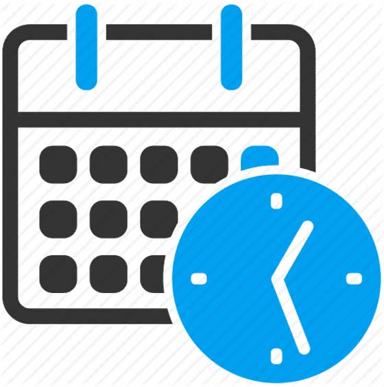 Calendar and clock