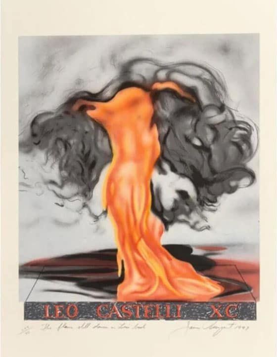 The Flame Still Dances on Leo’s Book by James Rosenquist