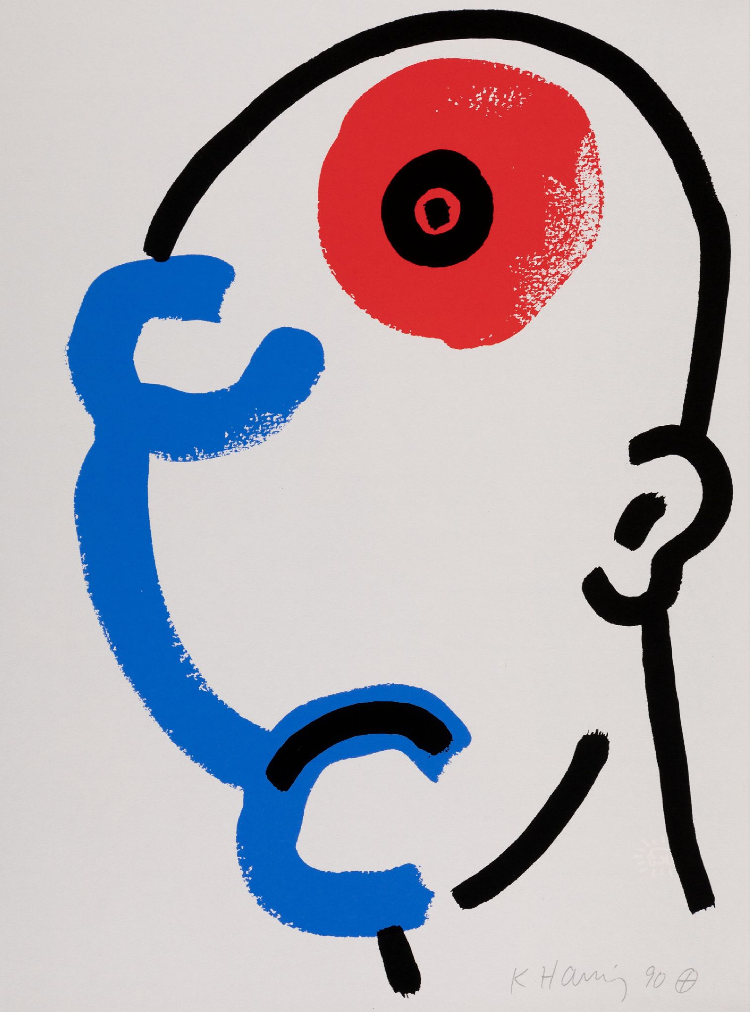 Untitled (Plate 13, from The Story of Red + Blue) by Keith Haring