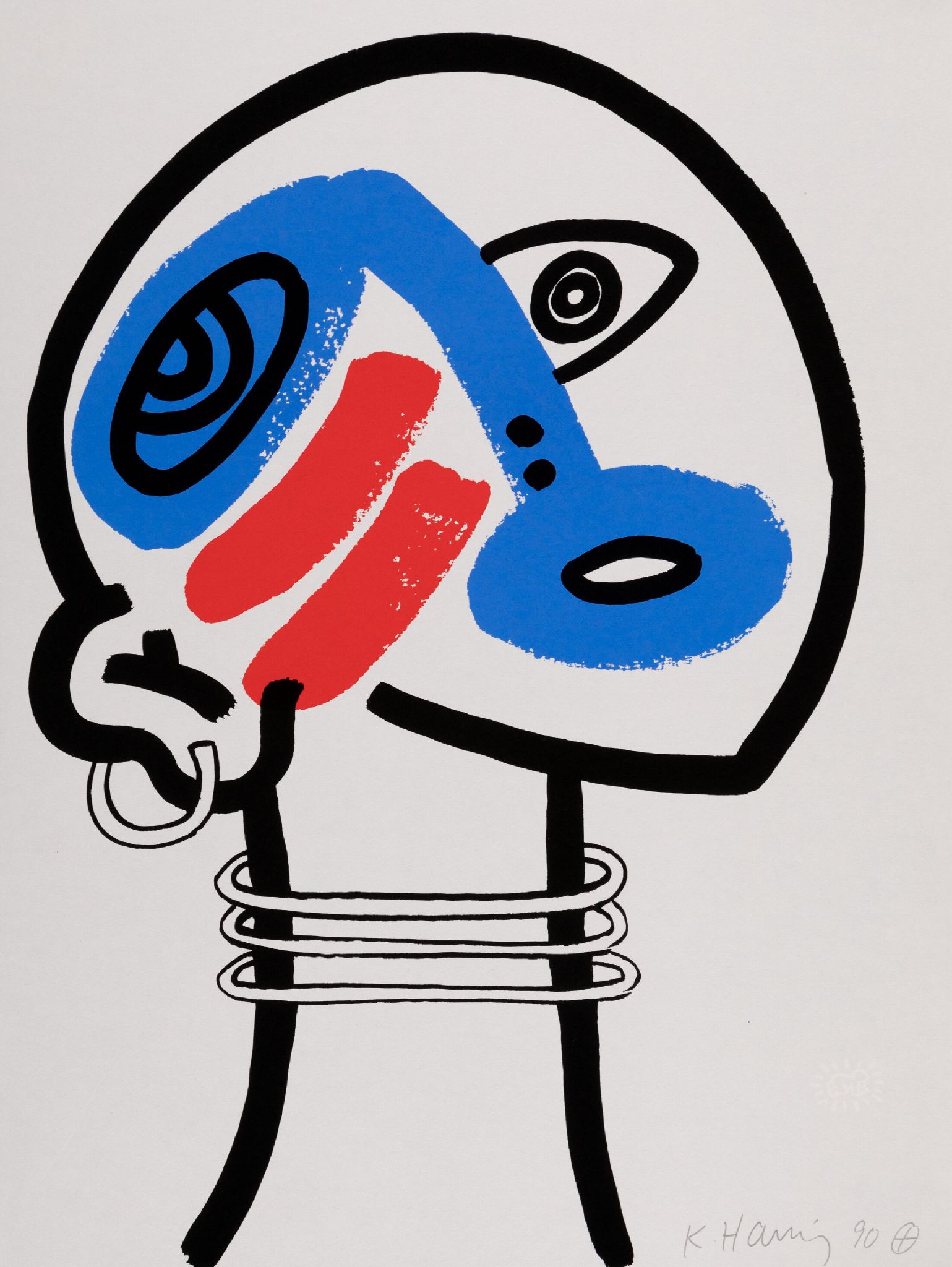 Untitled (Plate 17, from The Story of Red + Blue) by Keith Haring