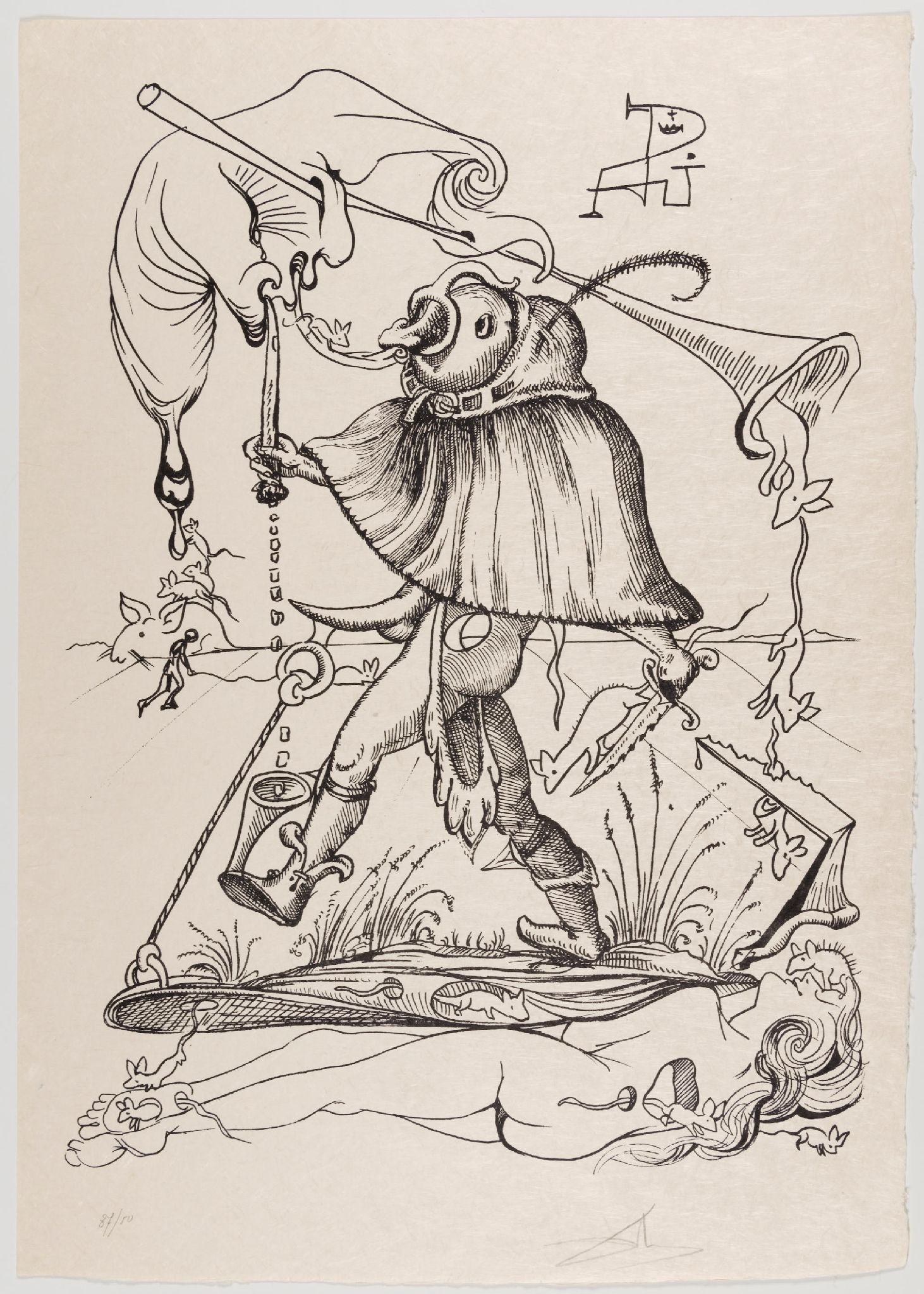 The Rat's Charmer (from Les Songes drolatiques de Pantagruel)