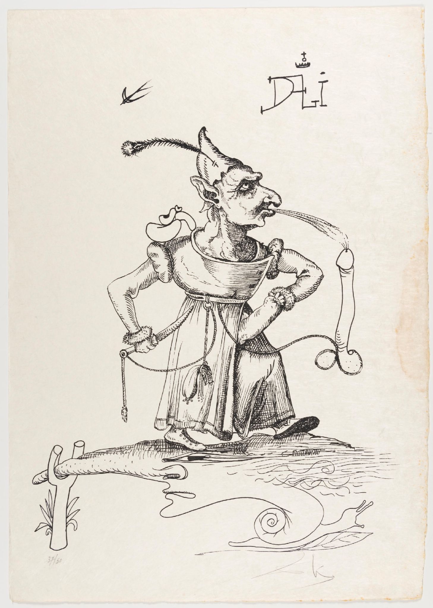 Familiar Phallus (from Les Songes drolatiques de Pantagruel)